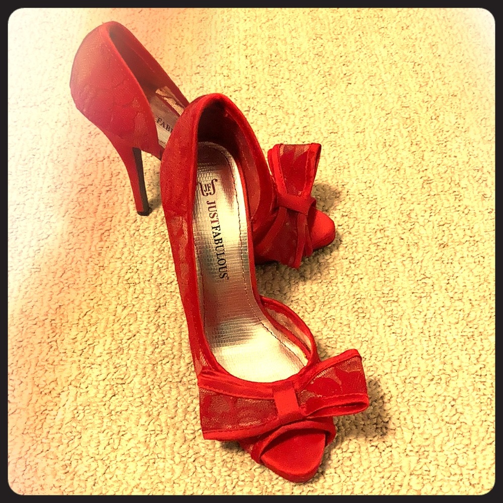 ❣️2 for $20❣️ Red lace high heels